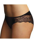 Ladies Maidenform Black Lace Tanga Panties XL Sz 8 Low Rise Underwear 40159 - $8.95