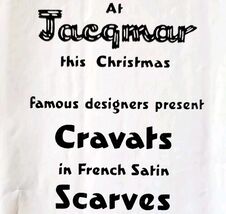 1952 Jacqmar Fashion Scarves Christmas Advertisement Sphere UK Import E91A - €8,58 EUR