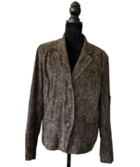Ladies&#39; Leather Look Blazer, Erin London, XL, Poly/Rayon/Cotton, Poly Li... - $25.97