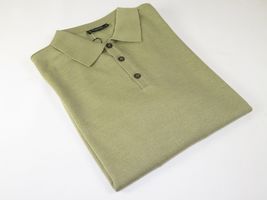 Mens PRINCELY Soft Merinos Wool Sweater Knits Lightweight Polo 1011-40 Olive image 6