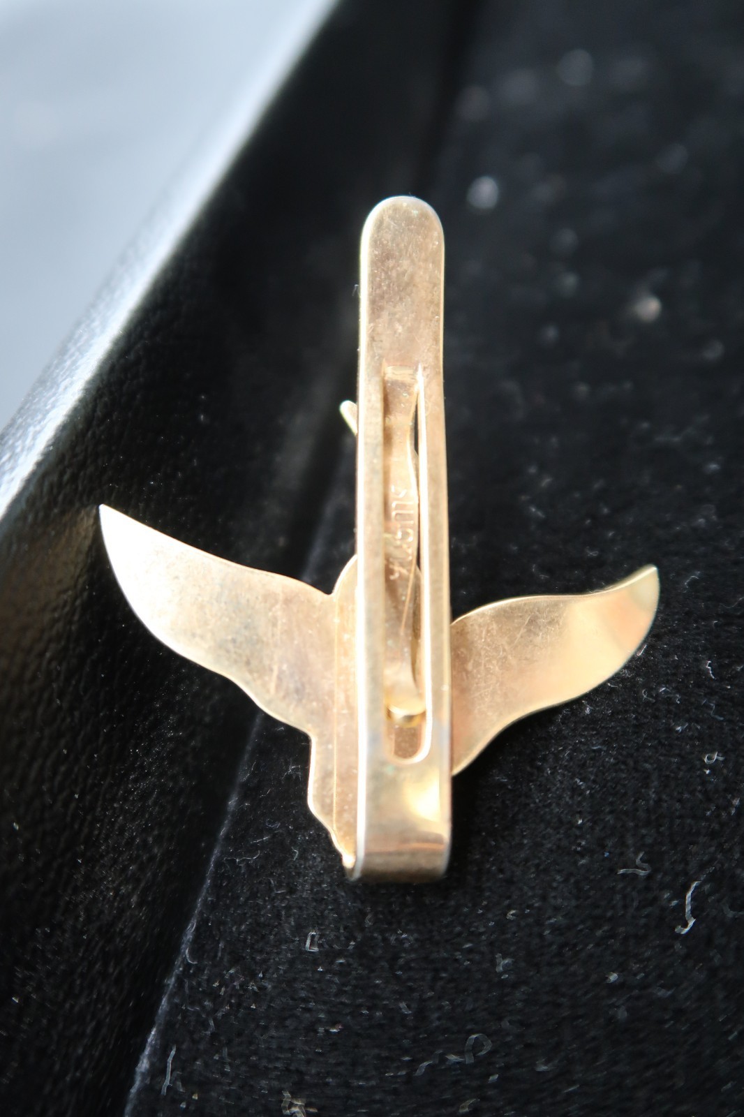 Vtg Mid-Century Duck Tie Bar Clip 1950's Dad Gift Swank Gold Tone Item image 4