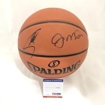 Stephen Curry &amp; Joe Montana Signed Basketball PSA/DNA Autographed Golden State W - £3,217.09 GBP