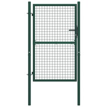 vidaXL Fence Gate Steel 39.4&quot;x59.1&quot; Green - $313.82