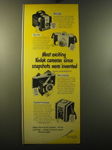 1950 Kodak Ad - Brownie Hawkeye, Pony 828, Tourist and Duaflex Cameras - £14.60 GBP