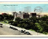Birds Eye View Courthouse Building Enid Oklahoma OK WB Postcard V14 - $1.93