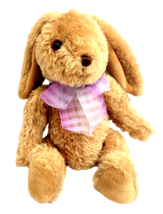 Fine Toy Co Bunny Rabbit 12&quot; Plush Stuffed Animal Floppy Ears Bow Easter Spring - £18.57 GBP