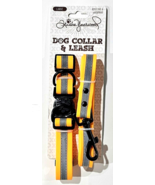 Trisha Yearwood Large Orange Reflective And Waterproof Dog Collar &amp; Leash - $27.99