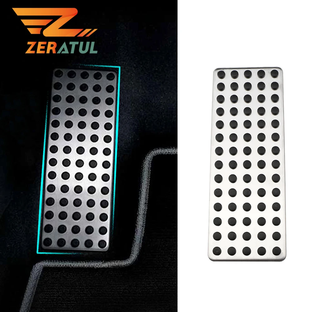 Zeratul Auto Stainless Steel Car Foot Rest Plate Footrest Pedal Cover fo... - £15.52 GBP