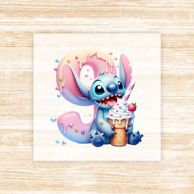 Disney Lilo Stitch Heat Transfer Sticker Adult Kids T-shirt -5-8cm SDZ 2942 - $3.26