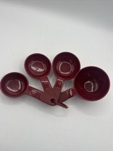 KitchenAid Measuring Cups Set Matte Red 4 Piece Combo Cup Soft Touch Handle - £5.50 GBP