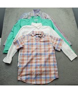 Mix Lot of Four Casual Shirt Youth 14/M Multi Plaid Pocket Collared Butt... - $27.73