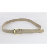 Vintage 90s Streetwear Metal Leather Braided Stretch Webbed Belt Mens L ... - $34.07 CAD