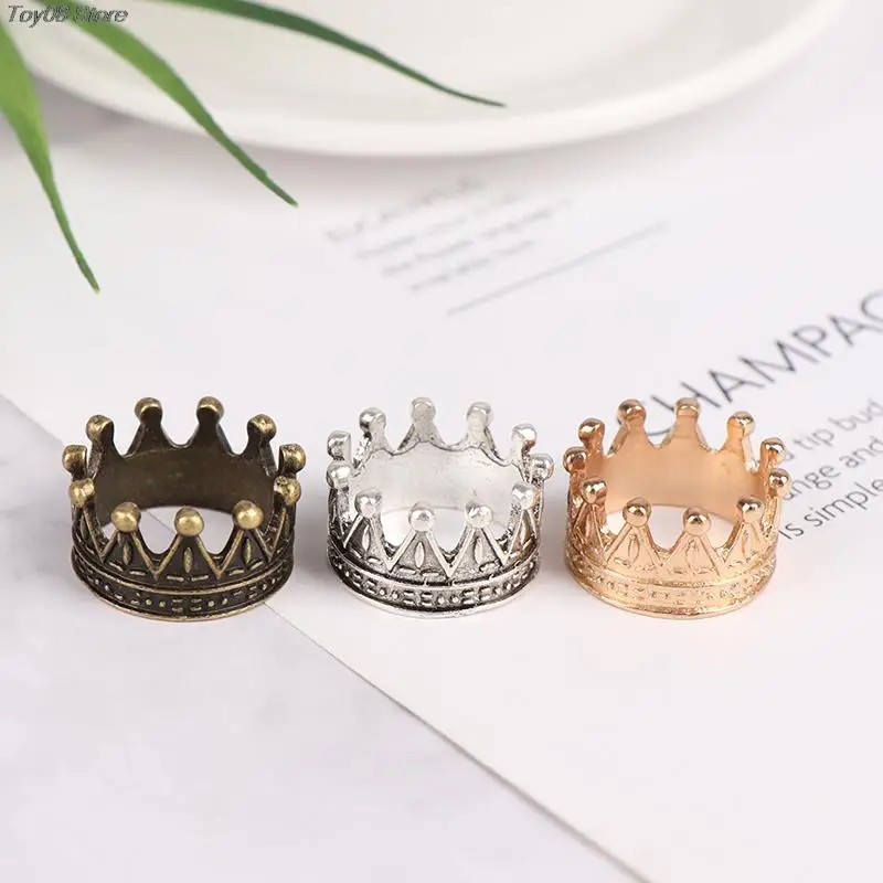 1pcs 1:12 Dollhouse Miniature Gold Sliver Bronze Mini Metal Alloy Crown Model - $7.76+