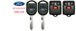 2 New Ford H92 SA 80 BIT OEM Original Chip + 3 button Remote Best Quality  A++ - £26.08 GBP