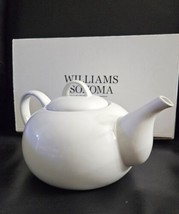 New Williams-Sonoma White High Fired Porcelain Teapot 47 Oz - £21.87 GBP