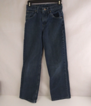 Wrangler Dark Wash Adjustable Waist Bootcut Jeans Boys Size 14 Slim - $11.87