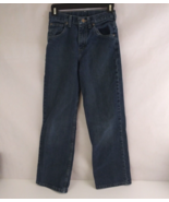 Wrangler Dark Wash Adjustable Waist Bootcut Jeans Boys Size 14 Slim - $11.87