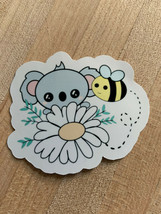 Koala with Flower Bee | Perfect for stationery &amp; more | Laptop &amp; Hydro Sticker  - £1.56 GBP