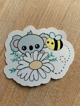 Koala with Flower Bee | Perfect for stationery &amp; more | Laptop &amp; Hydro Sticker  - £1.56 GBP