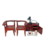 2 Dollhouse Corner Chairs Edwardian Style Miniature Phone Dalmatian Dogs... - $458.45 MXN