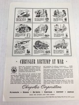 1944 Print Ad Chrysler Corporation Chrysler Airtemp At War  - $9.89