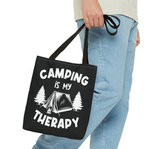 Camping is my Therapy Tote Bag, Custom Printed, Unisex, Durable Polyeste... - $21.63+