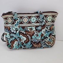 Vera Bradley Java Blue Handbag Purse Retired Pattern Clean  - $367.35 MXN