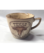 Vintage TEXAS SIZED LONGHORN Coffee Tea Cocoa Cup Mug 4.75&quot; Mouth, 16 Ou... - $12.19 CAD