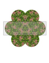 Flower Background2 Shape-Digital ClipArt-Kaleidoscope-Party-Gift Tag-Notebook-Sc - £0.99 GBP