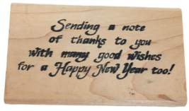 Touche Rubber Stamp Christmas Gift Thank You Card Making Words Happy New Year - £7.98 GBP