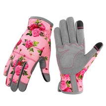Leather Gardening Gloves For Women, Flexible Breathable Garden Gloves,Th... - £16.63 GBP