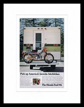 ORIGINAL Vintage 1972 Honda Trail 90 11x14 Framed Advertisement - £31.13 GBP