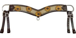 Showman Sunflower Leather Tripping Collar w/ Burlap Inlay - £113.12 GBP