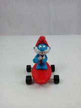 1984 Applause Peyo Smurfs Surfin&#39; Papa Smurf 2&quot; Figure Hardee&#39;s Toy - $4.94
