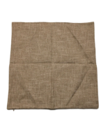 Throw Pillow Cover 21&quot; X 21&quot; Brown Tan Tweed Side Hidden Zipper - £7.11 GBP