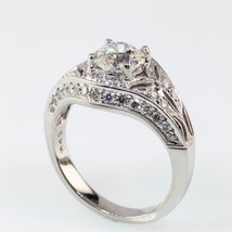 Simon G 1.33 carat Round Brilliant Diamond Platinum Engagement Ring Size 5.25 - £9,574.23 GBP