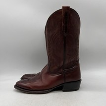 Cody James Mens Brown Leather Almond Toe Pull On Western Boots Size 8 C - $49.49