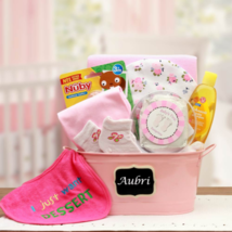 Baby Basics Gift Pail Pink - Baby Bath Set - Baby Girl Gifts - £59.08 GBP