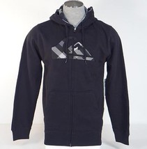 Quiksilver Black Zip Front Hooded Sweat Jacket Hoodie Mens NWT - £62.77 GBP