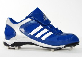 Adidas Diamond King Metal Baseball Cleats Shoes Softball Blue & White Men's NEW - $64.99