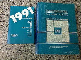 1991 Lincoln Continental Service Atelier Manuel Set W Spécifications Livret Wow - £24.41 GBP