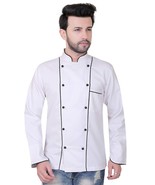 Full Sleeve Double Breasted Jacket Poly Cotton Fabric Restaurant Uniform... - £35.95 GBP+