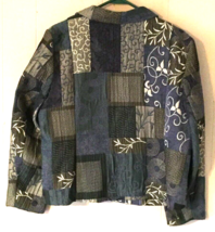 Renaissance jacket / blazer size 1 X P blue zip close pockets - £11.65 GBP