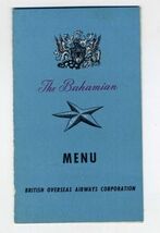 BOAC  Menu The Bahamian British Overseas Airways 1950's - $39.70