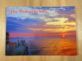 Vintage Postcard, Midnight Sun, Landscape, Norway, Arctic Circle - $4.75
