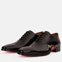 Vinci The Royal Hand Craft Black Patent Leather Plain Toe Oxford Men Shoe image 2
