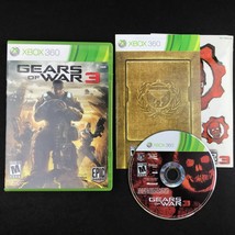 Gears of War 3 (Xbox 360, 2011) with Manual &amp; Stickers &amp; Gears of War, GOW 2 - £14.74 GBP