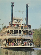 1969 Disneyland Frontierland Mark Twain steamboat ride Magic Kingdom postcard - £6.87 GBP