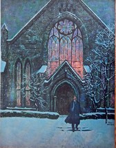 Tom Lovell. Rare 50&#39;s Color Illustration (church scene) original 1959 McCall&#39;s M - £14.06 GBP