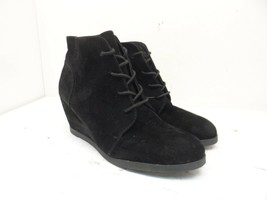 Madden Girl Women&#39;s Domain Mid-Cut Wedge Booties Black Suede Size 9.5M - $21.37